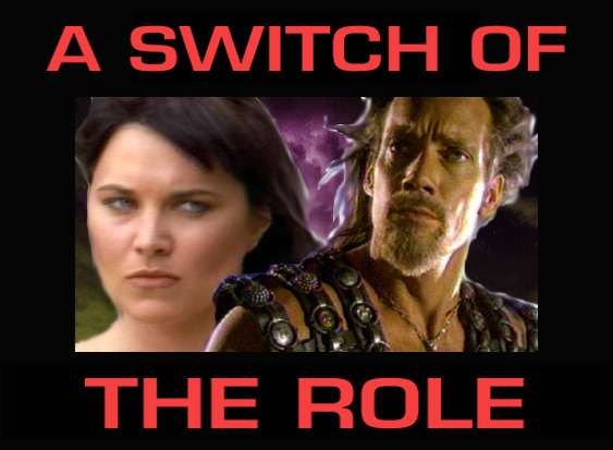 Story title A Switch of the Role. A picture of Xena and of the Sovereign