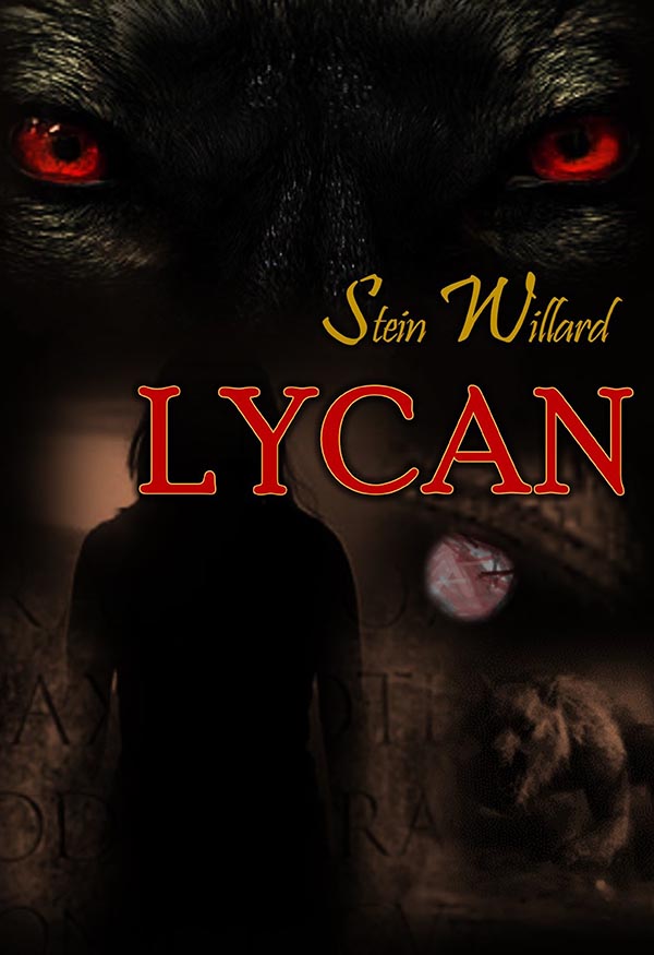 Lycan by Stein Willard A spooky scene with a wolf with red eyes.