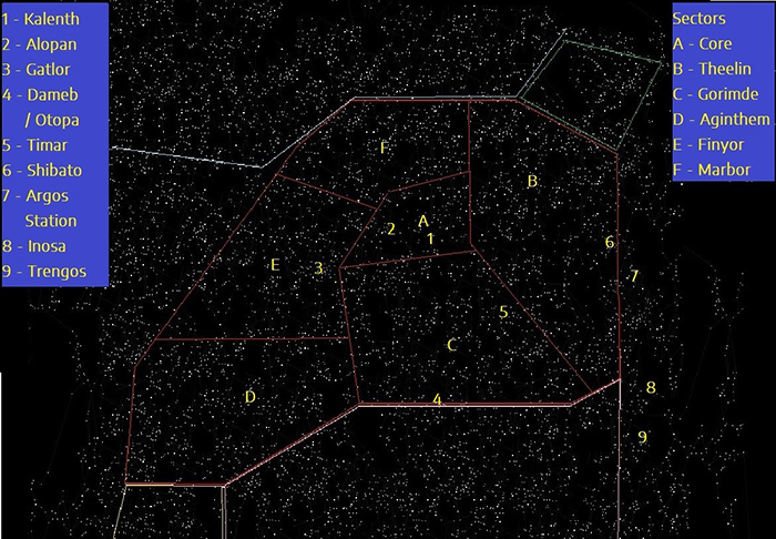 Star Map of The Kalenth Hegemony