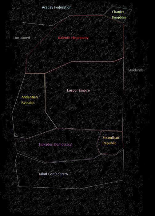 Star map of the Orion Spur