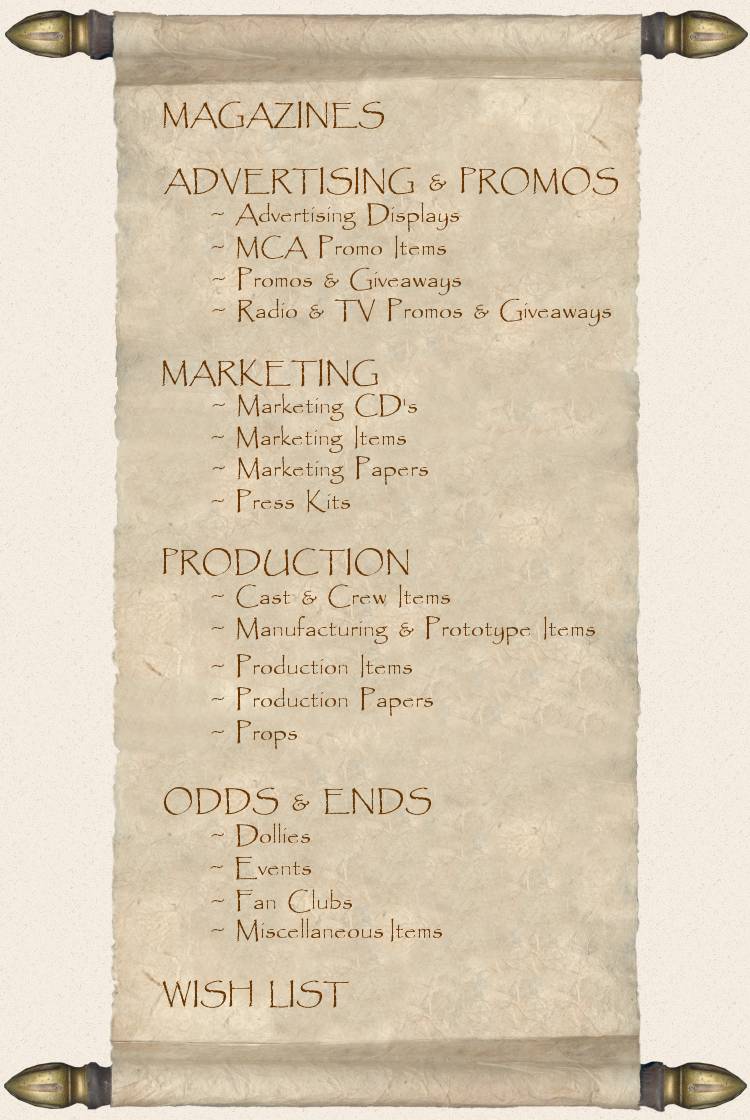 Xena Collectibles Scroll